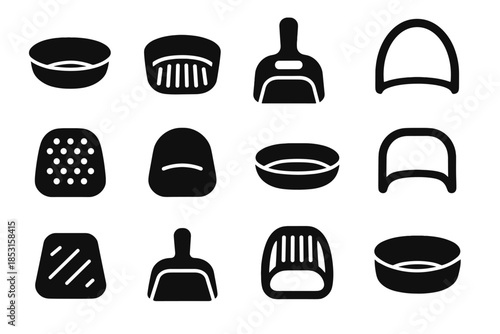 Bar vector base cavity edge modern litter piece band stabilizer icon scoop