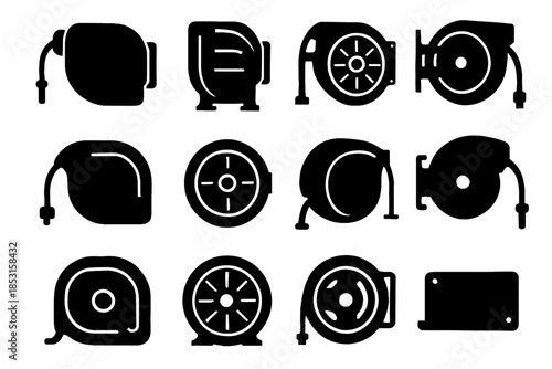 Bar slab tile retractable vector frame icon ridge strip contour hose