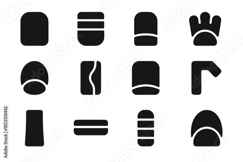 Stabilizer cavity tile glove compact strip icon icons smooth grooming slab vector