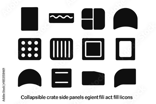 Icon crate vector tile slab compact arc wall collapsible cavity pad contour