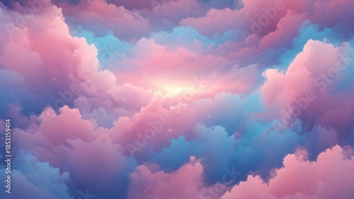 Dreamy sky with soft clouds