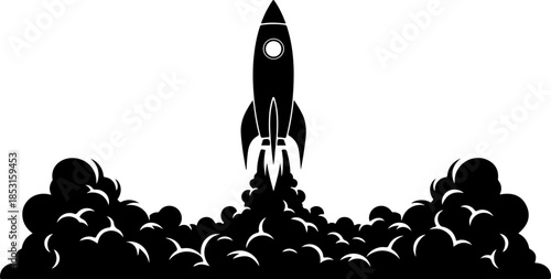 Divine Creation Hand Touching Cloud Mass Silhouette Vector