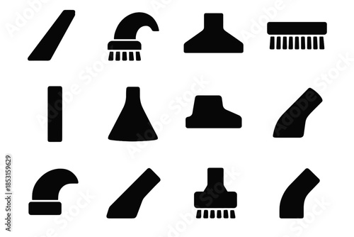 Piece icons tile icon nozzle strip dust vector intake crevice mini bristle
