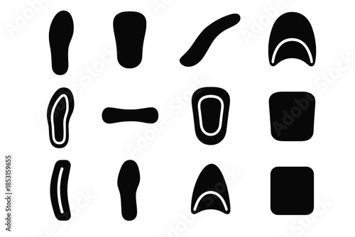 Slab subtle parts icon micro ridge vector contour padding shoe inner tile