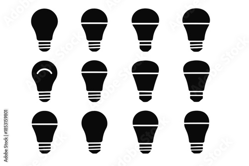 Arc light curve diffuser neck panel smart soft glow bulb tile vector