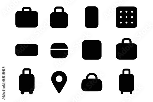 Contour travel slab tiny modern dot icon vector icons panel strip arc