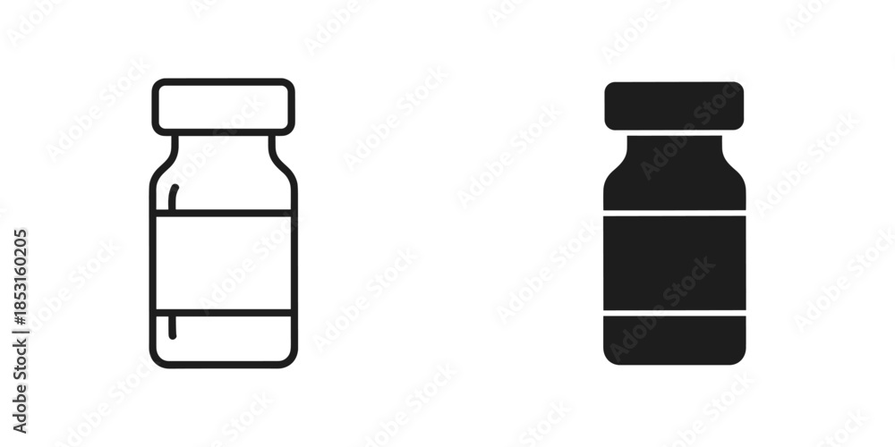 Obraz premium Two vials side by side