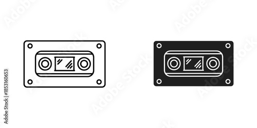 Retro cassette tape pair