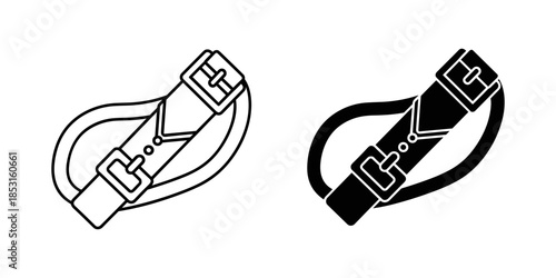 Black and white seat belts