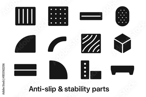 Icon slab anti ribbed vector grain stability smooth arc bar tile slip