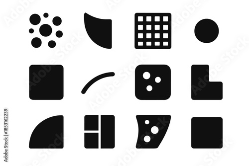 Tiny filter panel unit vector tile smooth cluster symbols micro icon