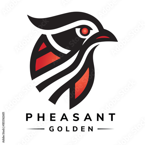 Luxe Pheasant Silhouette Vector | Sophisticated Black & White Art