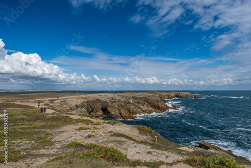 Atlantic ocean coast near Quiberon peninsula in Finistère, Bretagne France