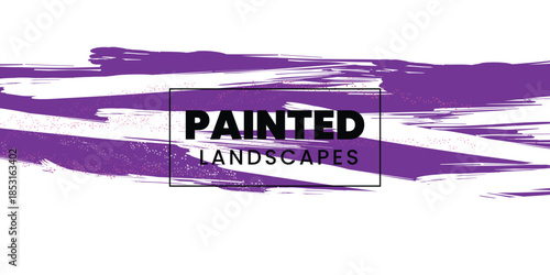 Purple Painted Brush Stroke Abstract Background