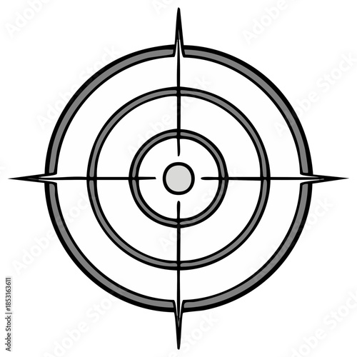 Concentric Circles Aim Target Graphic Design