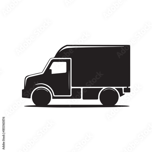 Delivery truck logistics transport cargo shipping vehicle freight service road