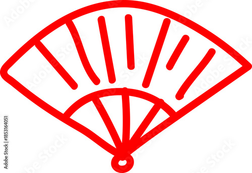 Chinese folding fan open