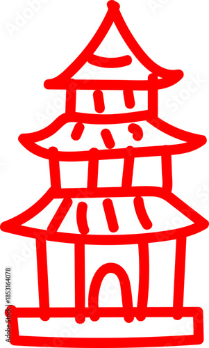 Pagoda building line