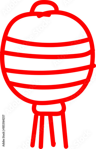 Striped lantern icon