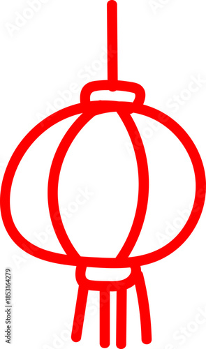 Tall lantern outline