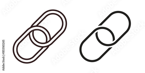 Link icons. thin line and glyph vector icons pack on white background