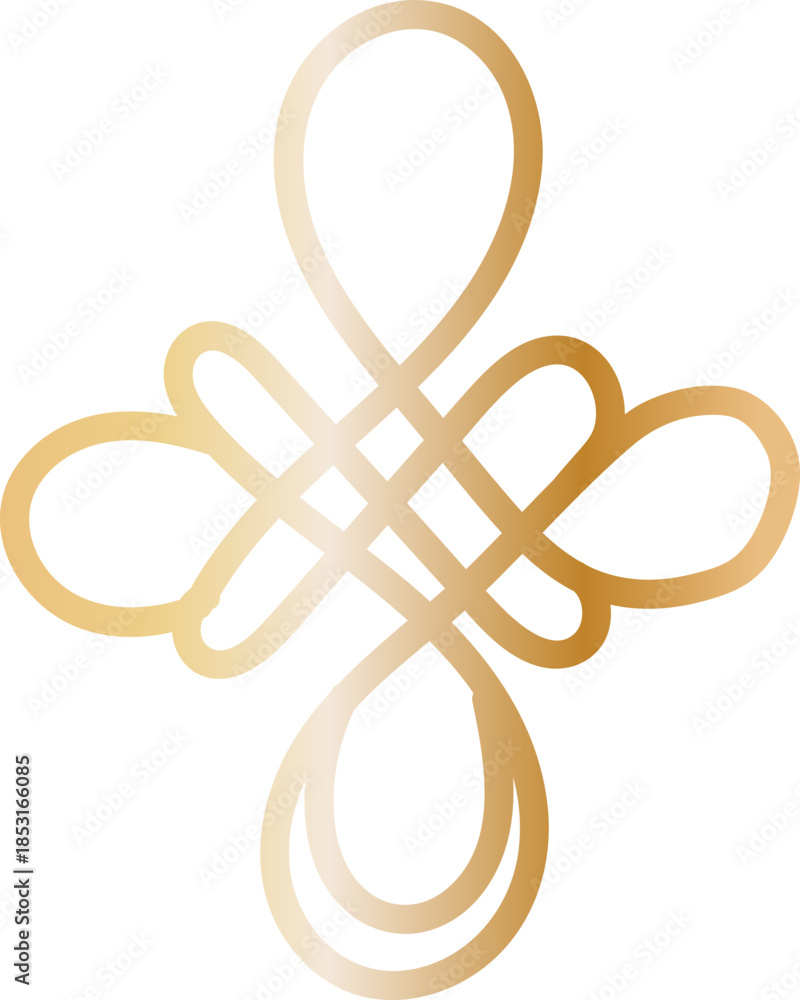 Obraz premium Ornamental Knot Charm Hand Drawn Line Icon