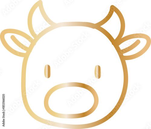 Chinese Zodiac Ox Hand Drawn Line Icon