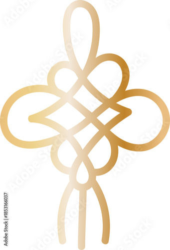 Chinese Knot Hand Drawn Line Ornament