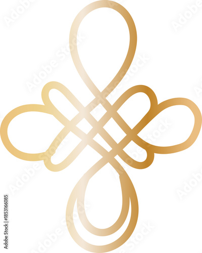 Ornamental Knot Charm Hand Drawn Line Icon