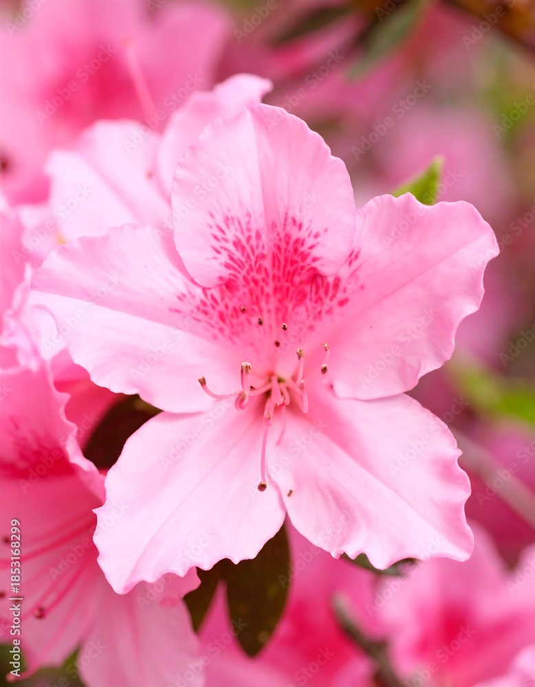 Obraz premium Close-up of a pink azalea blossom