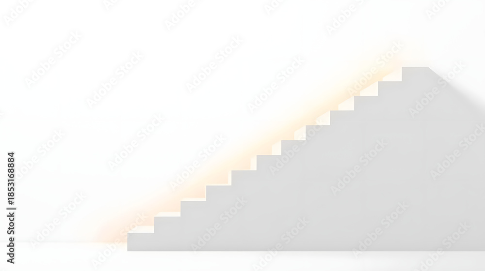 Obraz premium Modern Abstract Stair Steps Showing Improvement Path