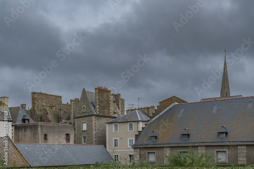Rooftops of Sainr-Malo houses in Bretagne, France