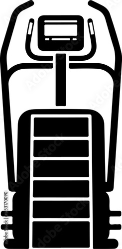 Gym Workout Silhouette – Leg Press Exercise Icon Vector Illustration