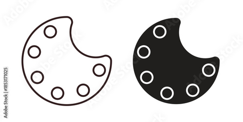 Palette icons. thin line and glyph vector icons pack on white background