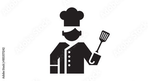 Chef icon holding spatula
