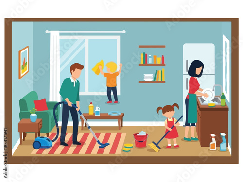 Family Spring Cleaning A Happy Home with Shared Chores and Sparkling Spaces