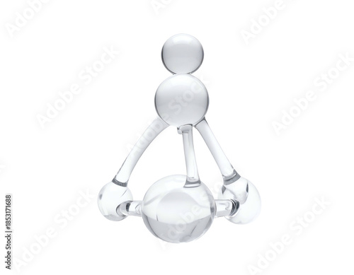 Translucent abstract molecular structure on black