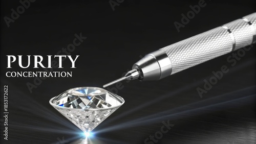 Wallpaper Mural Diamond being refined with a silver tool against a dark backdrop Torontodigital.ca