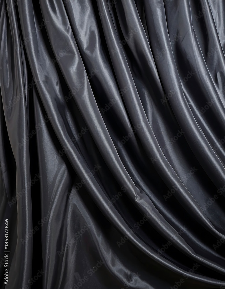 Fototapeta premium Draped dark fabric folds