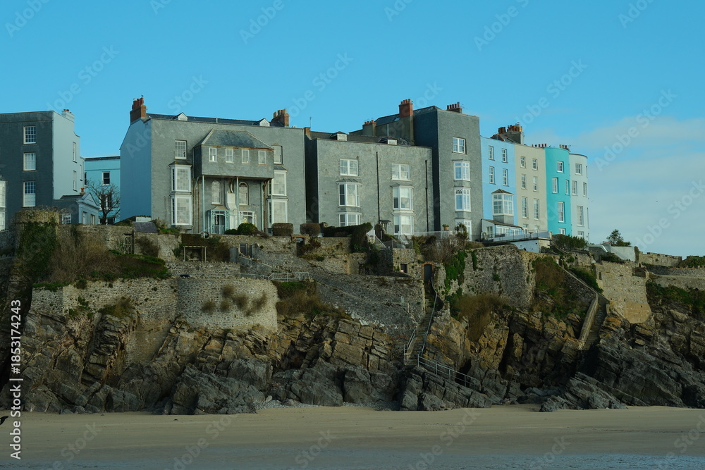 Fototapeta premium Tenby buildings, west Wales
