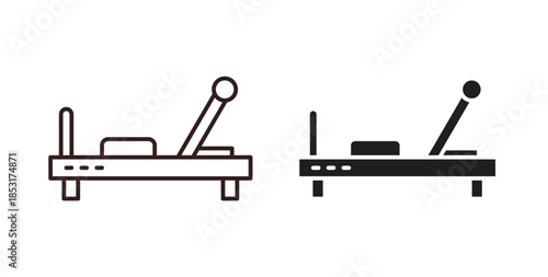 Reformer icons. thin line and glyph vector icons pack on white background