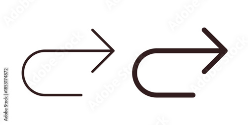 Redo icons. thin line and glyph vector icons pack on white background