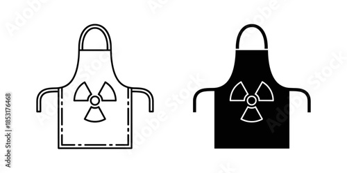 Aprons with radiation symbols