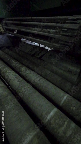 Vertical Video of a Harvest Machine in Operation