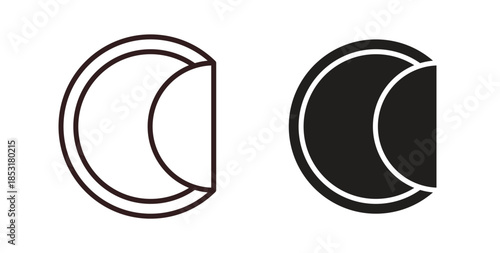 Sticker icons. thin line and glyph vector icons pack on white background