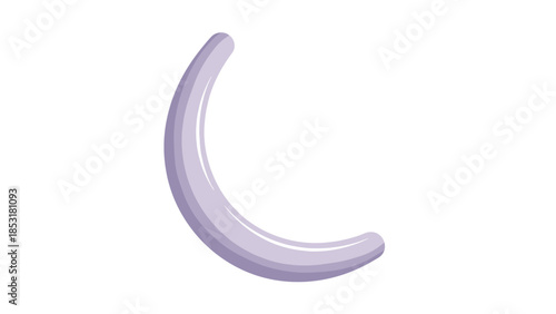 A simple purple illustration of a smooth, crescent-shaped gua sha tool for facial massage and lymphatic drainage.