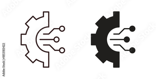 Transform icons. thin line and glyph vector icons pack on white background
