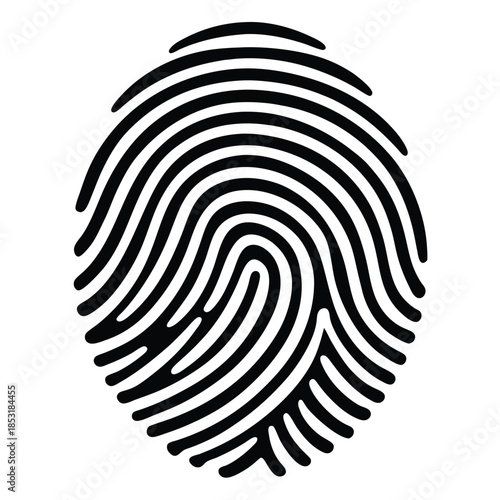 fingerprint line art silhouette vector illustration