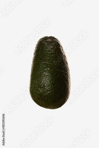 Ripe avocado on a white background