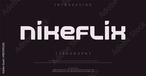 Nikeflik serif font in modern style. Elegant wedding alphabet letters font and number. Typography Luxury classic lettering serif fonts decorative vintage retro logo